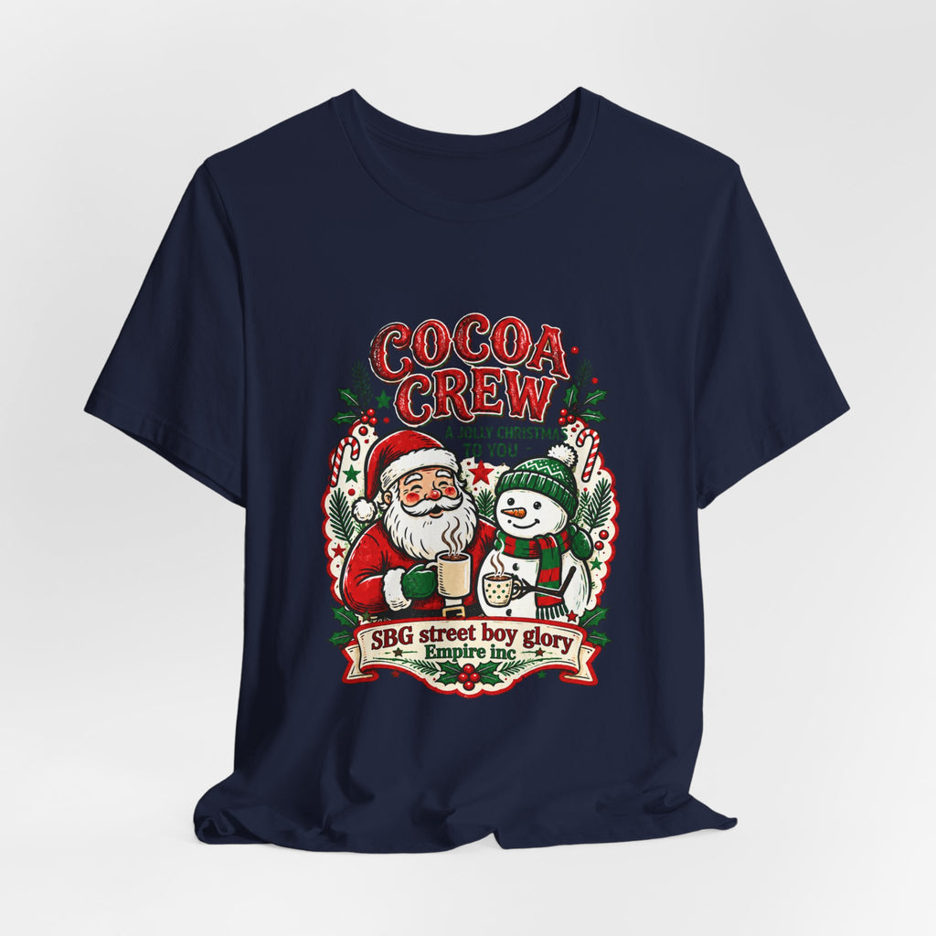 Cocoa Crew Santa & Snowman Christmas T-Shirt
