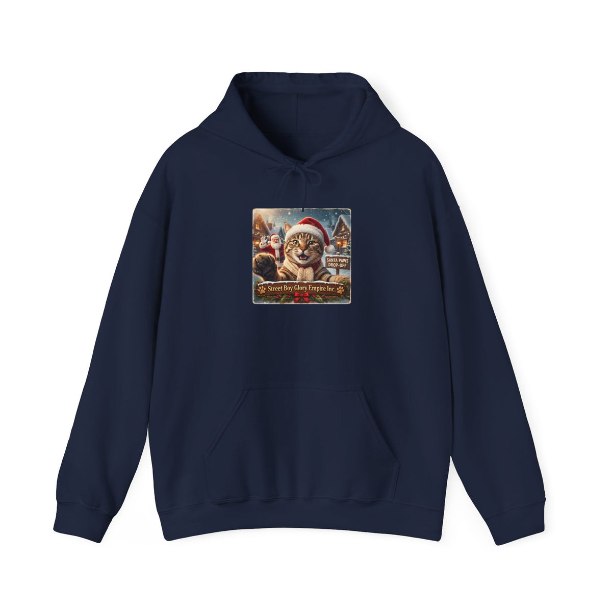 Realistic Santa Dog Portrait Hoodie | Nostalgic Christmas