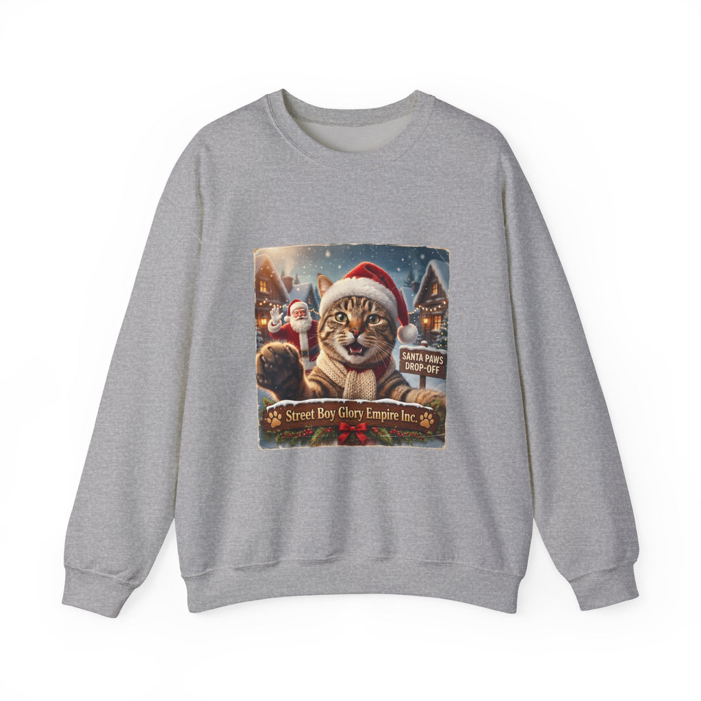 Realistic Santa Cat Portrait Sweatshirt | Nostalgic Christmas
