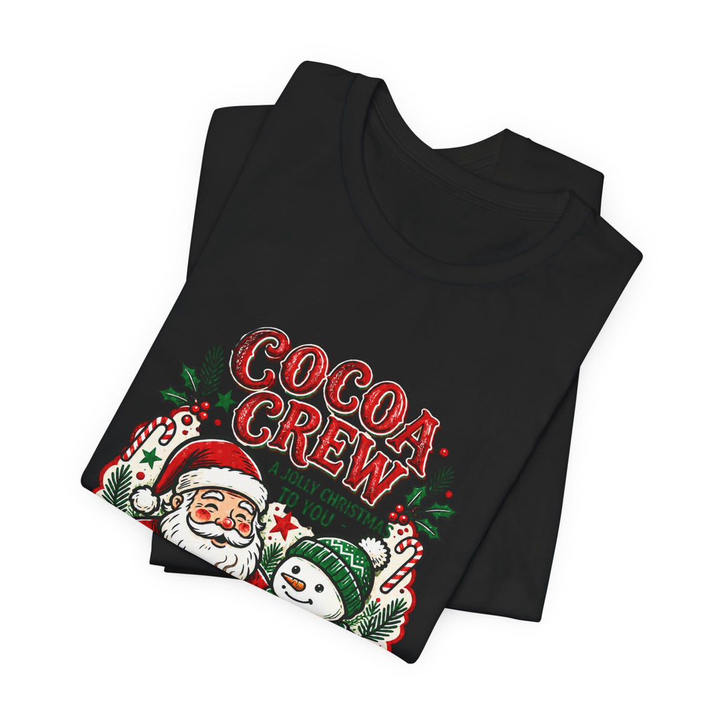 Cocoa Crew Santa & Snowman Christmas T-Shirt