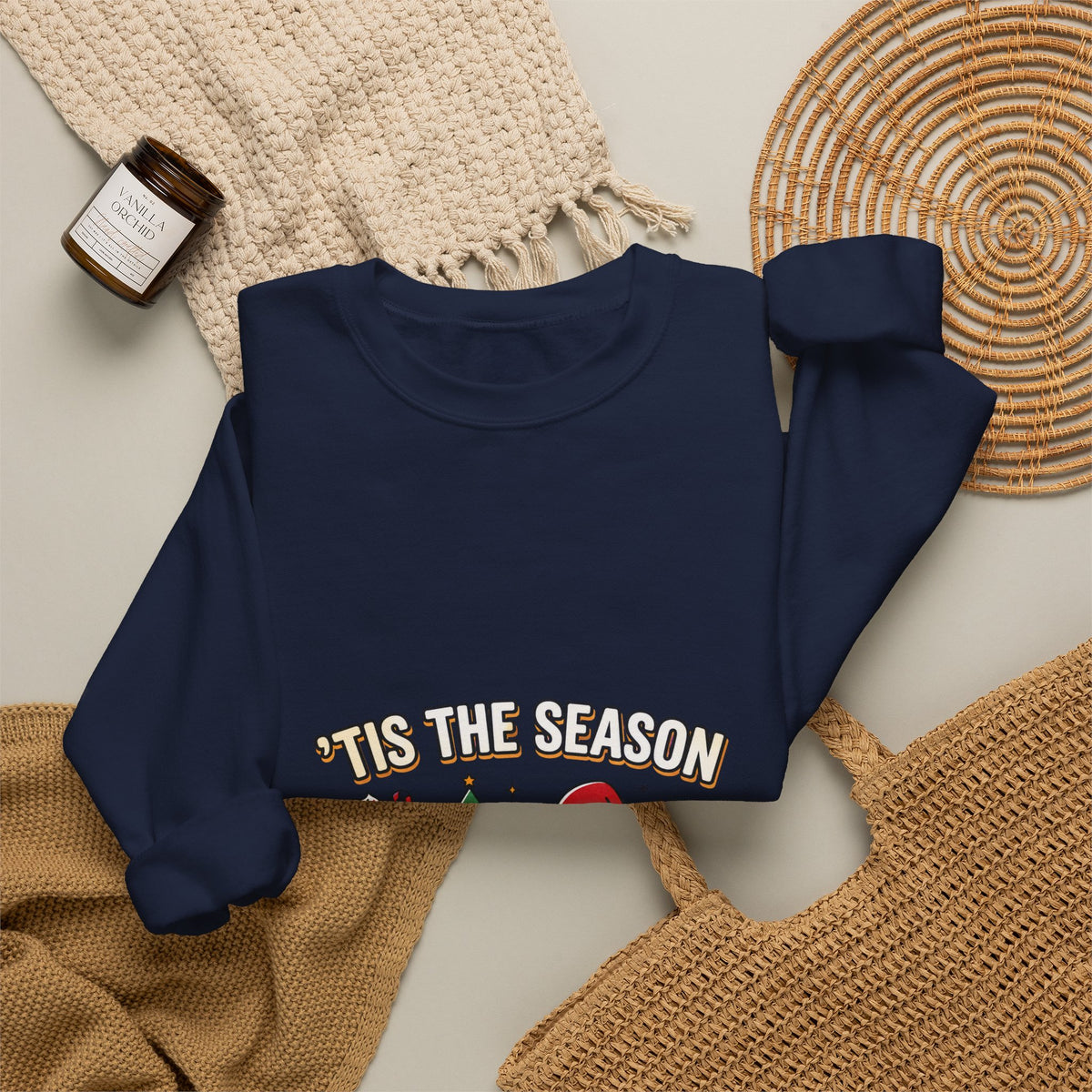 Basketball Season Holiday Graphic Sweatshirt