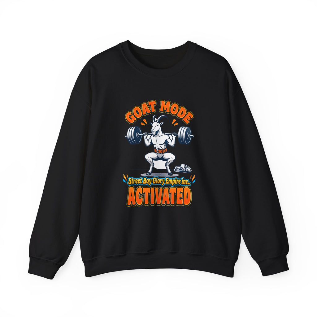 Goat Mode Activated Sweatshirt | Gym Humor Weightlifting