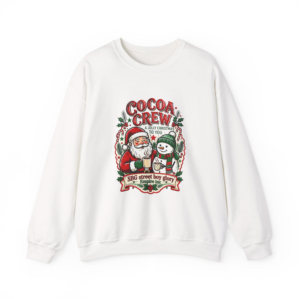 Cocoa Crew Christmas Sweatshirt | Vintage Santa Holiday Crewneck