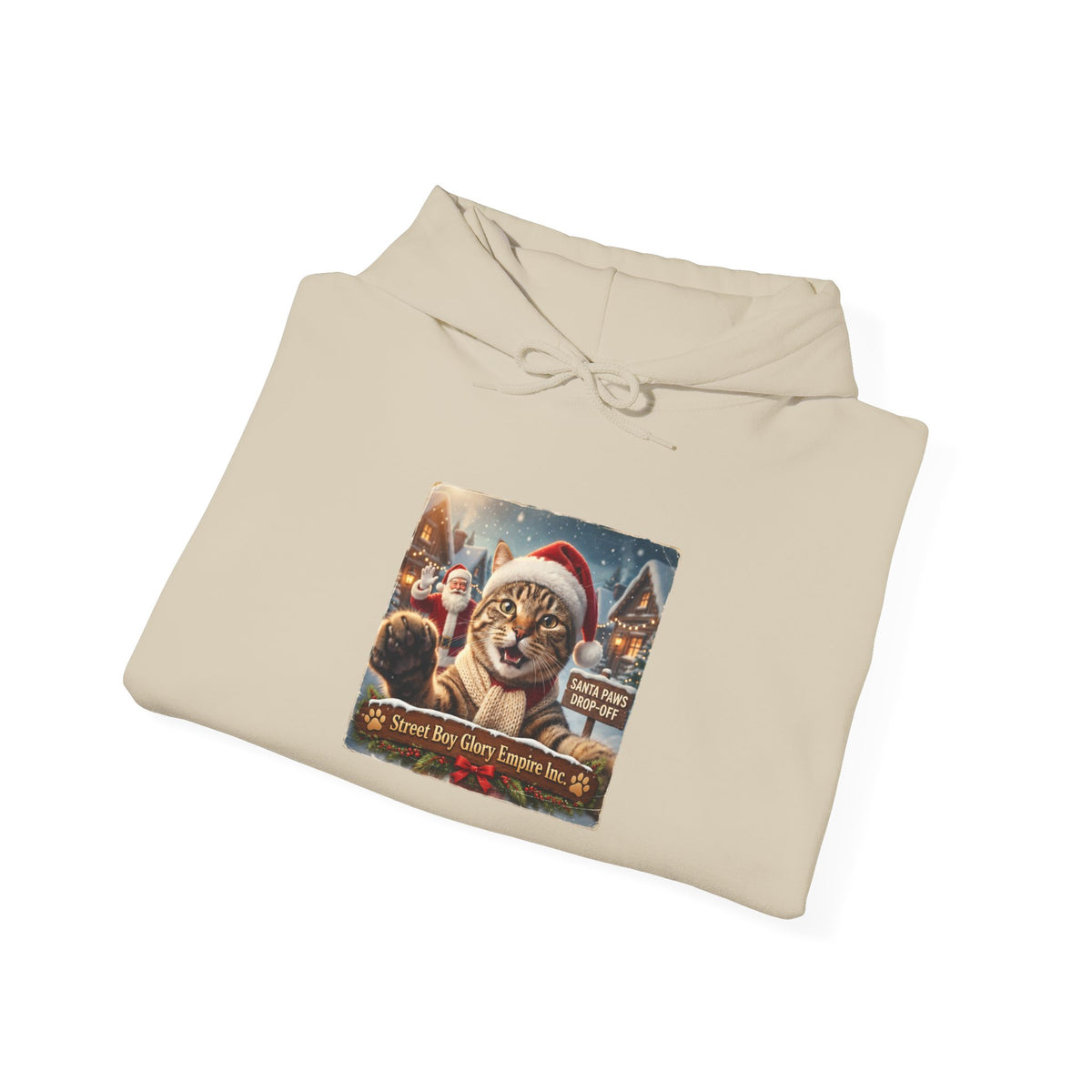 Realistic Santa Dog Portrait Hoodie | Nostalgic Christmas