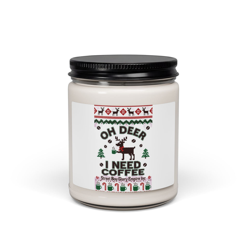 Oh Deer I Need Coffee Scented Soy Candle | Ugly Christmas Sweater