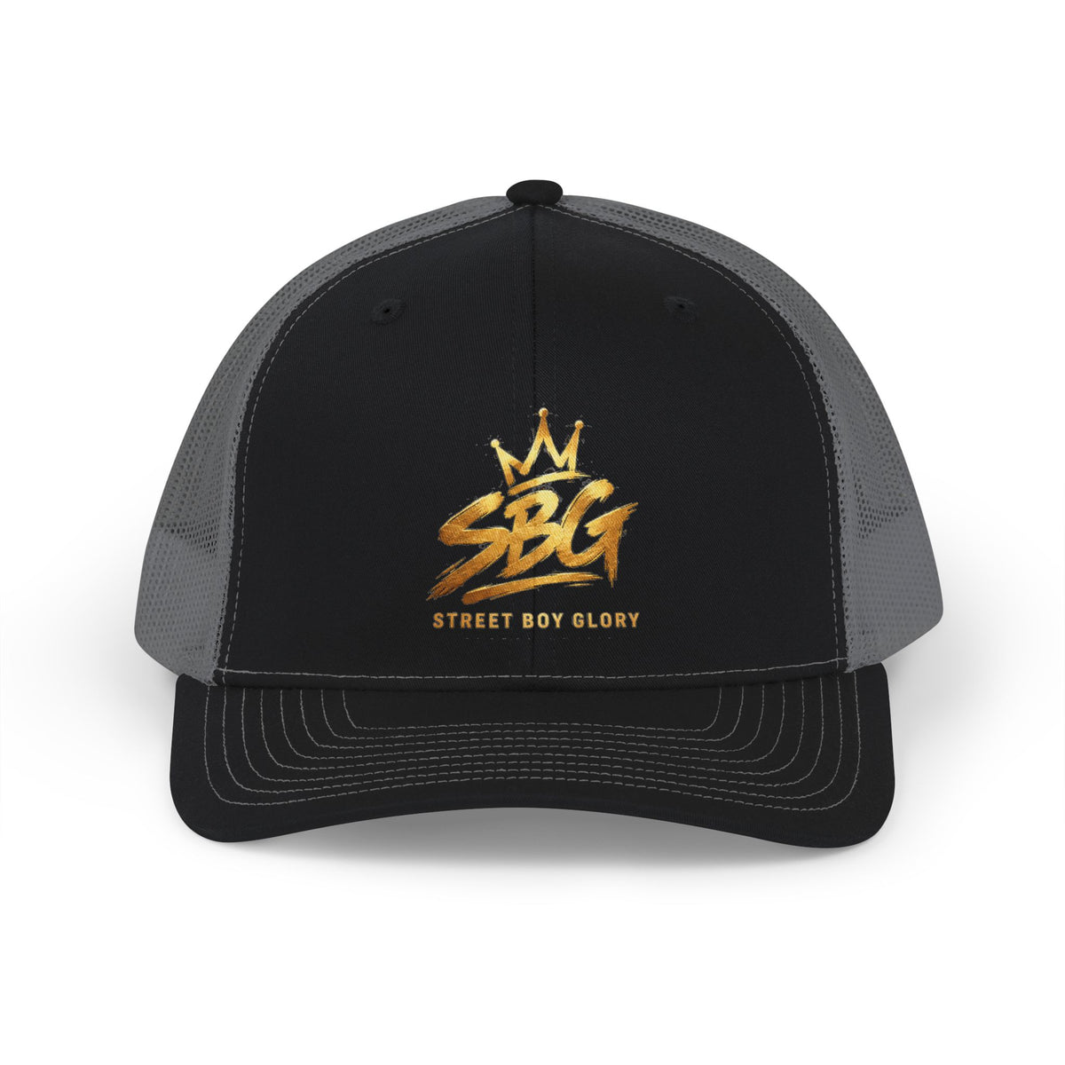 Stay Golden Snapback Trucker Cap – Crown Graphic “Strive for Glory” Hat
