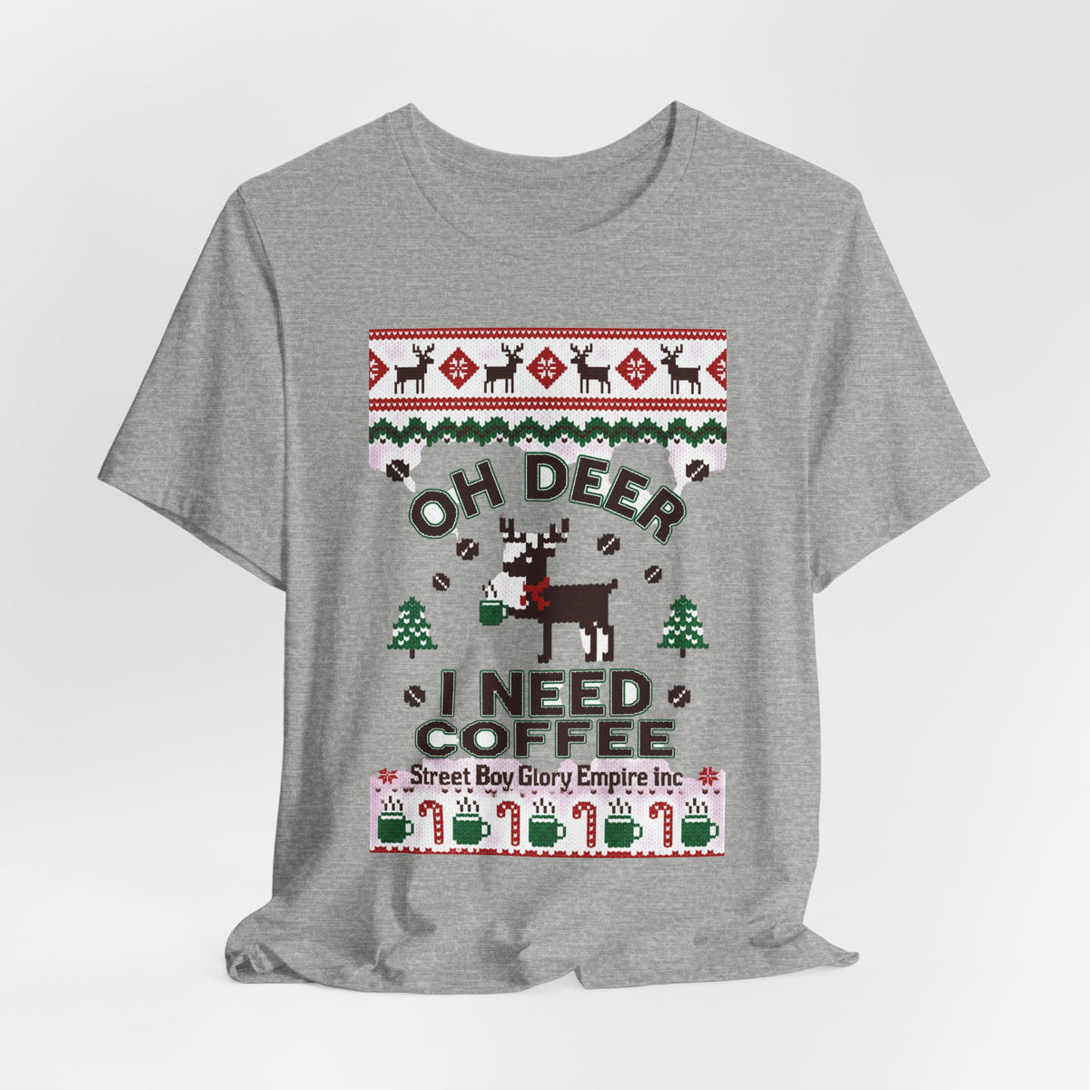 Oh Deer I Need Coffee Tee | Ugly Christmas Sweater