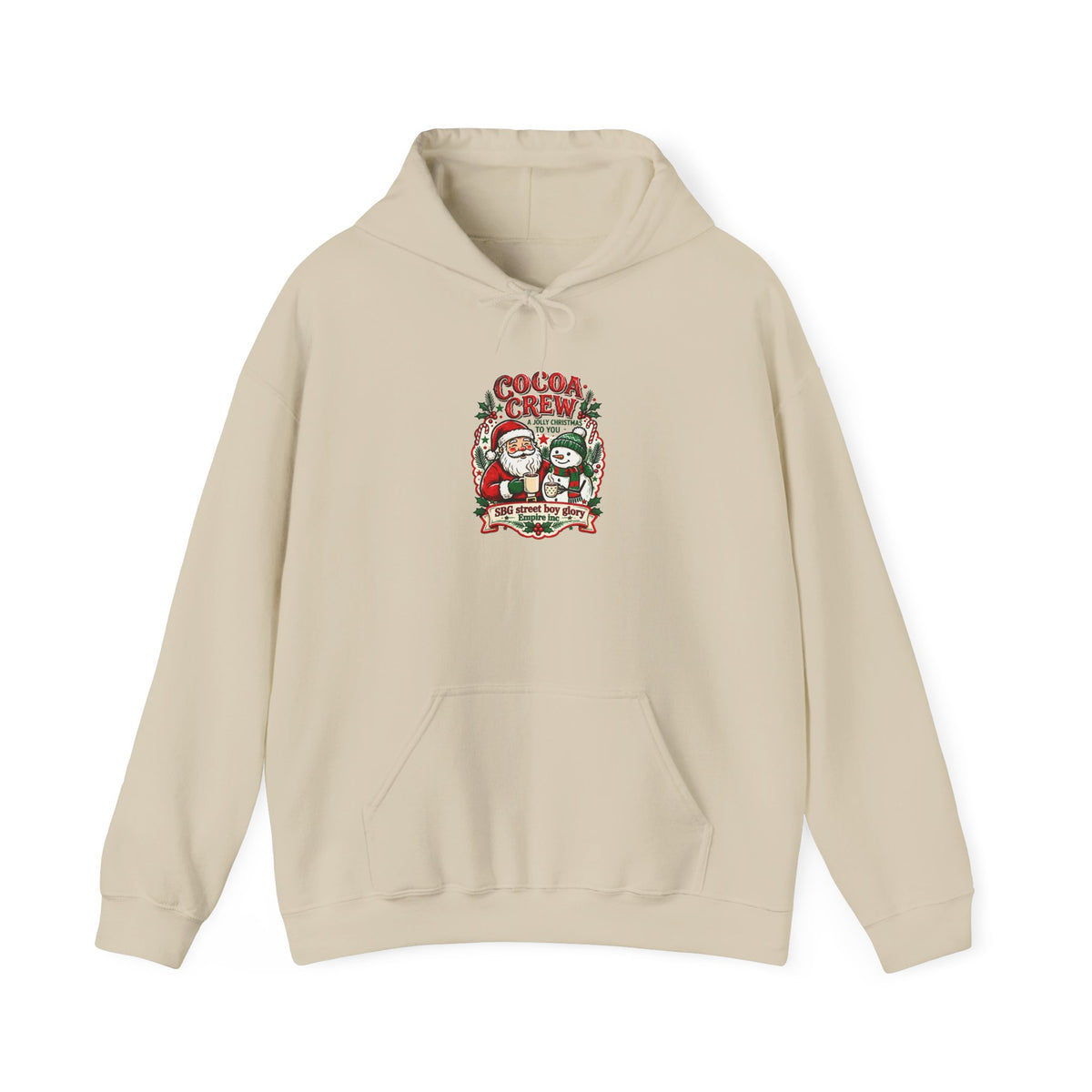 Christmas Crew Graphic Hoodie – Cozy Holiday Cocoa Design