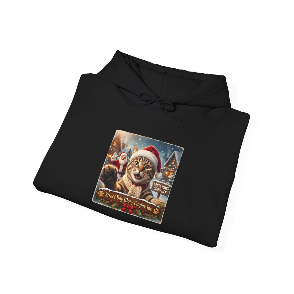 Realistic Santa Dog Portrait Hoodie | Nostalgic Christmas