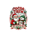 Cocoa Crew Christmas Kiss-Cut Sticker – Santa, Snowman & Hot Cocoa Holiday Decal