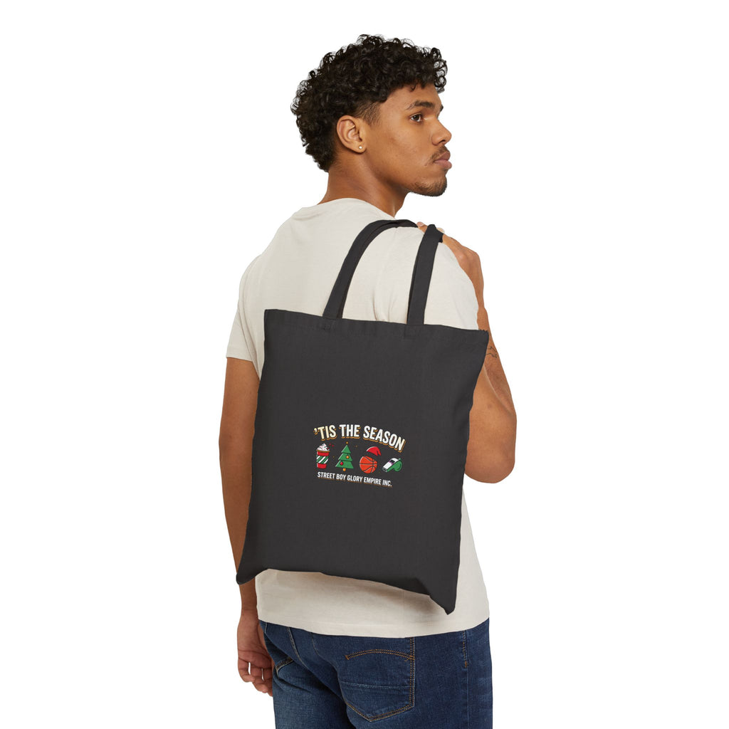 Basketball Season Canvas Tote Bag | Graphic Sports Design