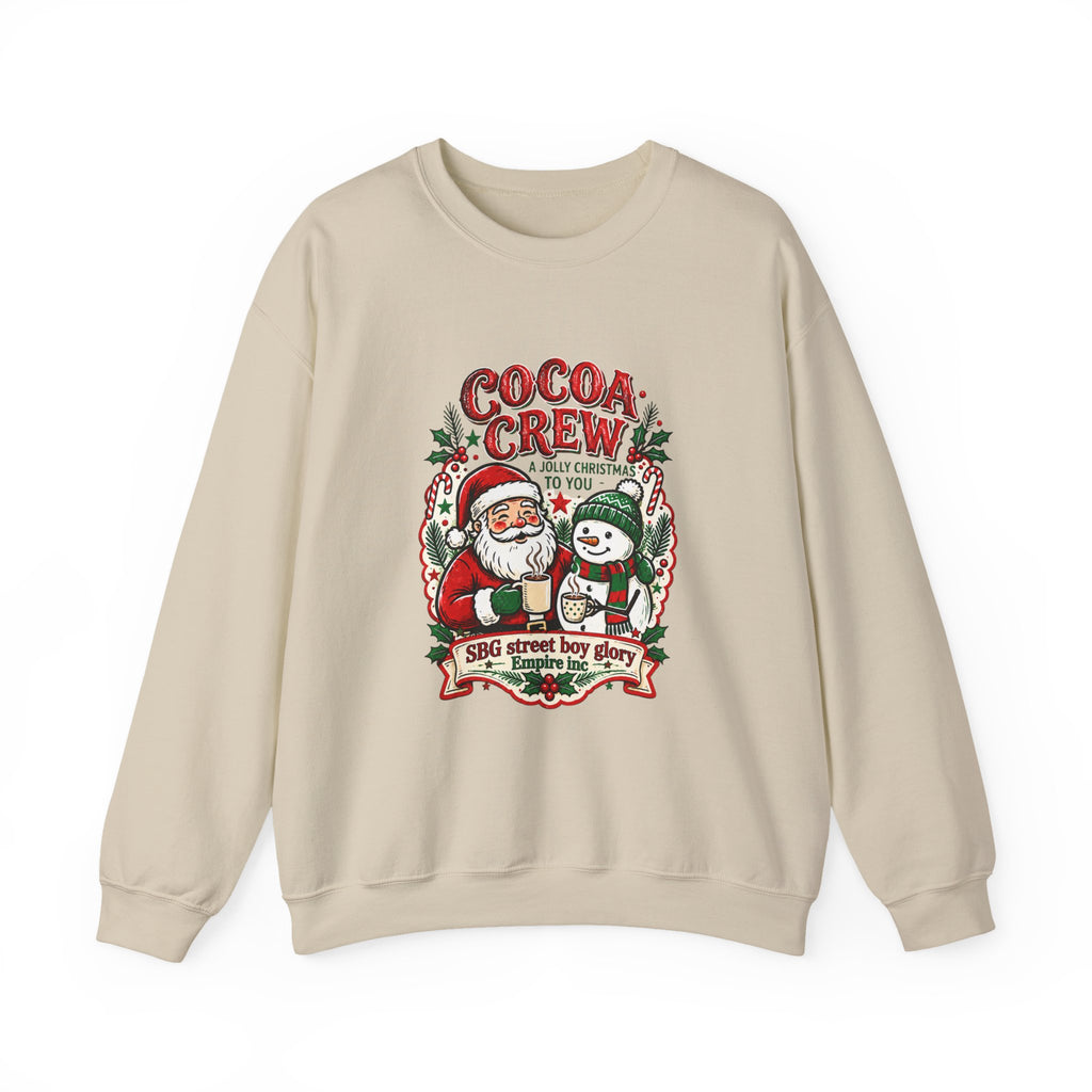 Cocoa Crew Christmas Sweatshirt | Vintage Santa Holiday Crewneck