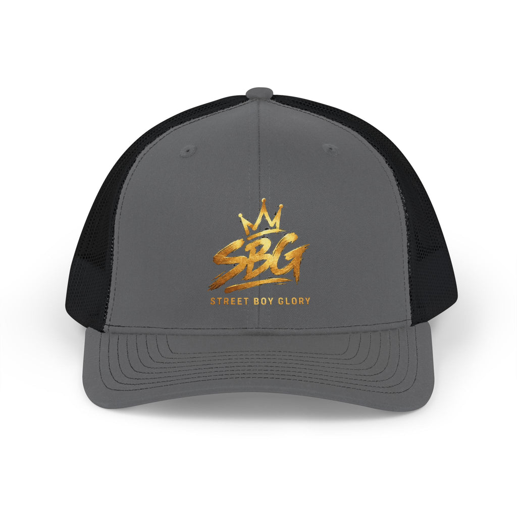 Stay Golden Snapback Trucker Cap – Crown Graphic “Strive for Glory” Hat