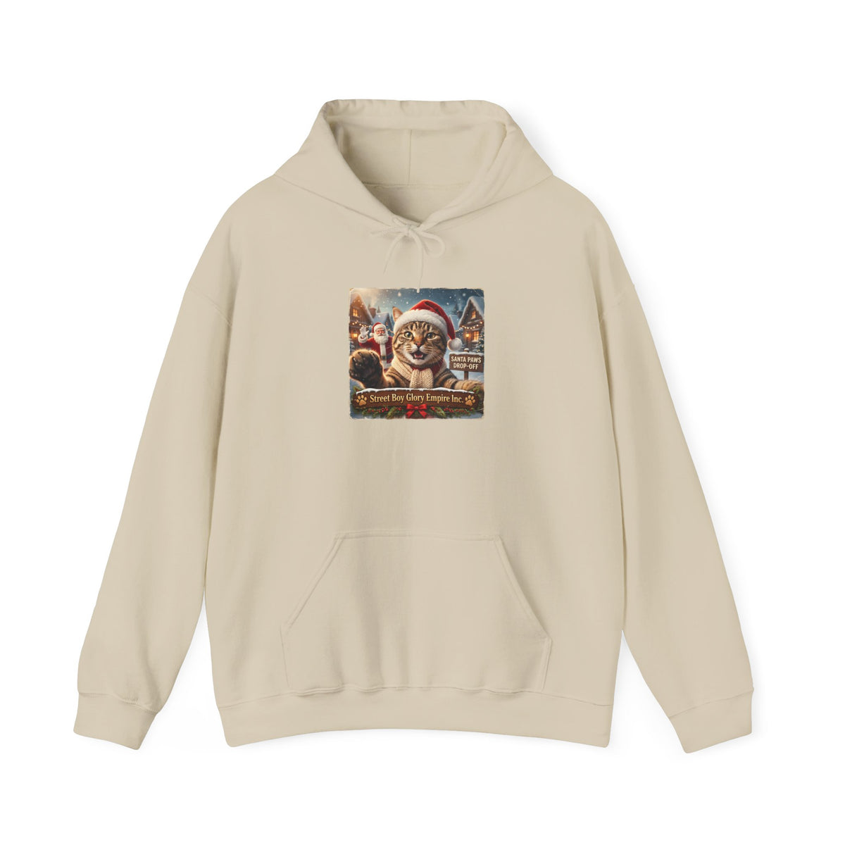 Realistic Santa Dog Portrait Hoodie | Nostalgic Christmas