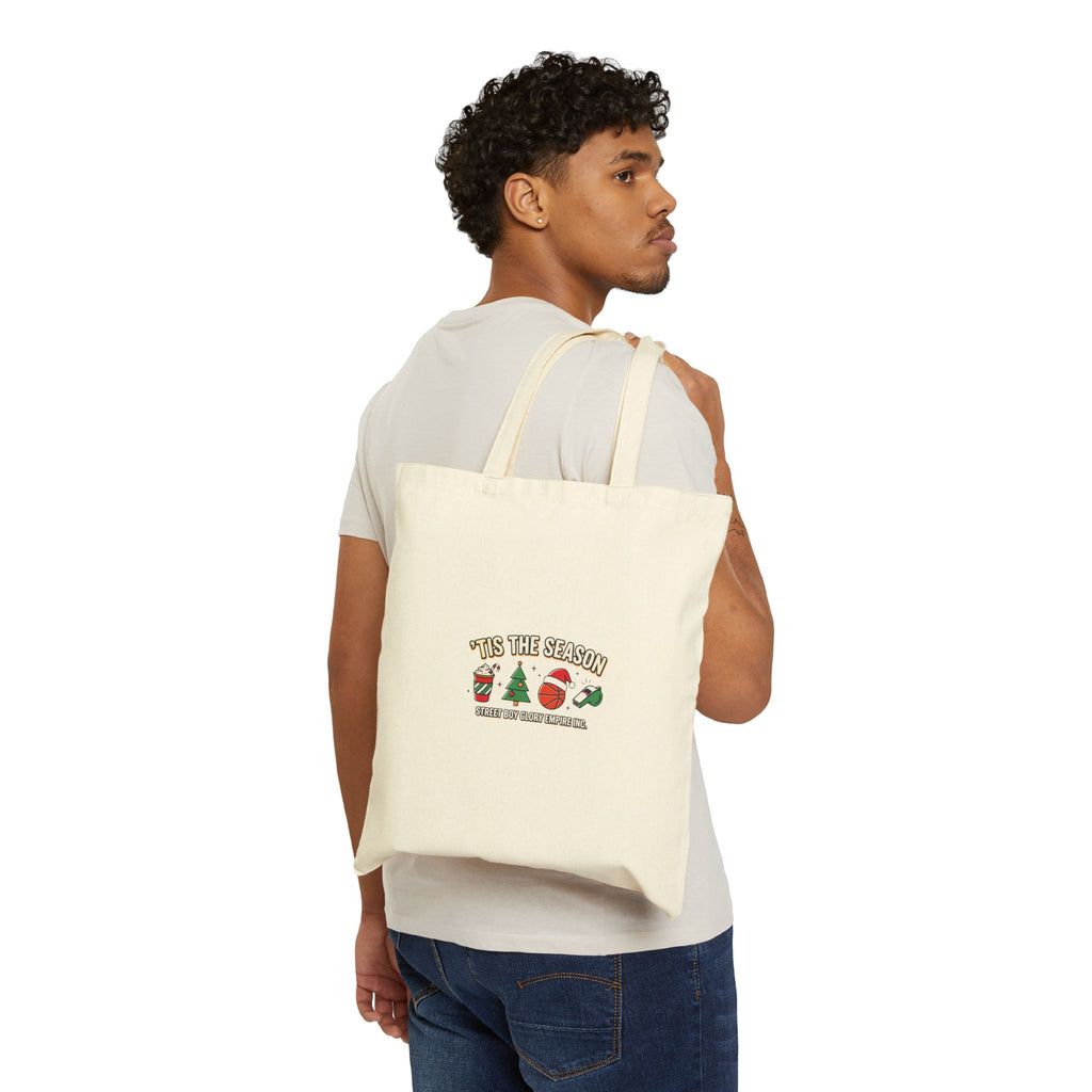 Basketball Season Canvas Tote Bag | Graphic Sports Design