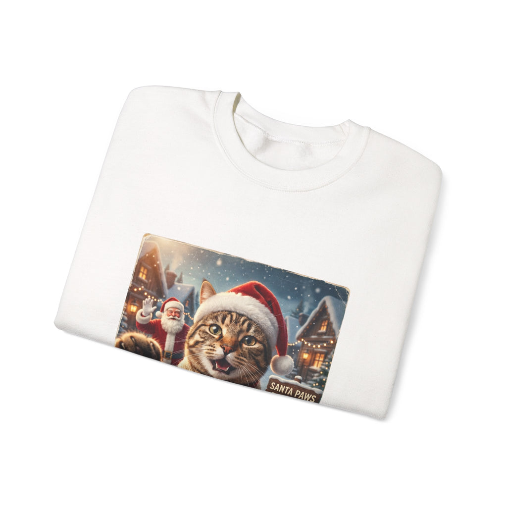 Realistic Santa Cat Portrait Sweatshirt | Nostalgic Christmas