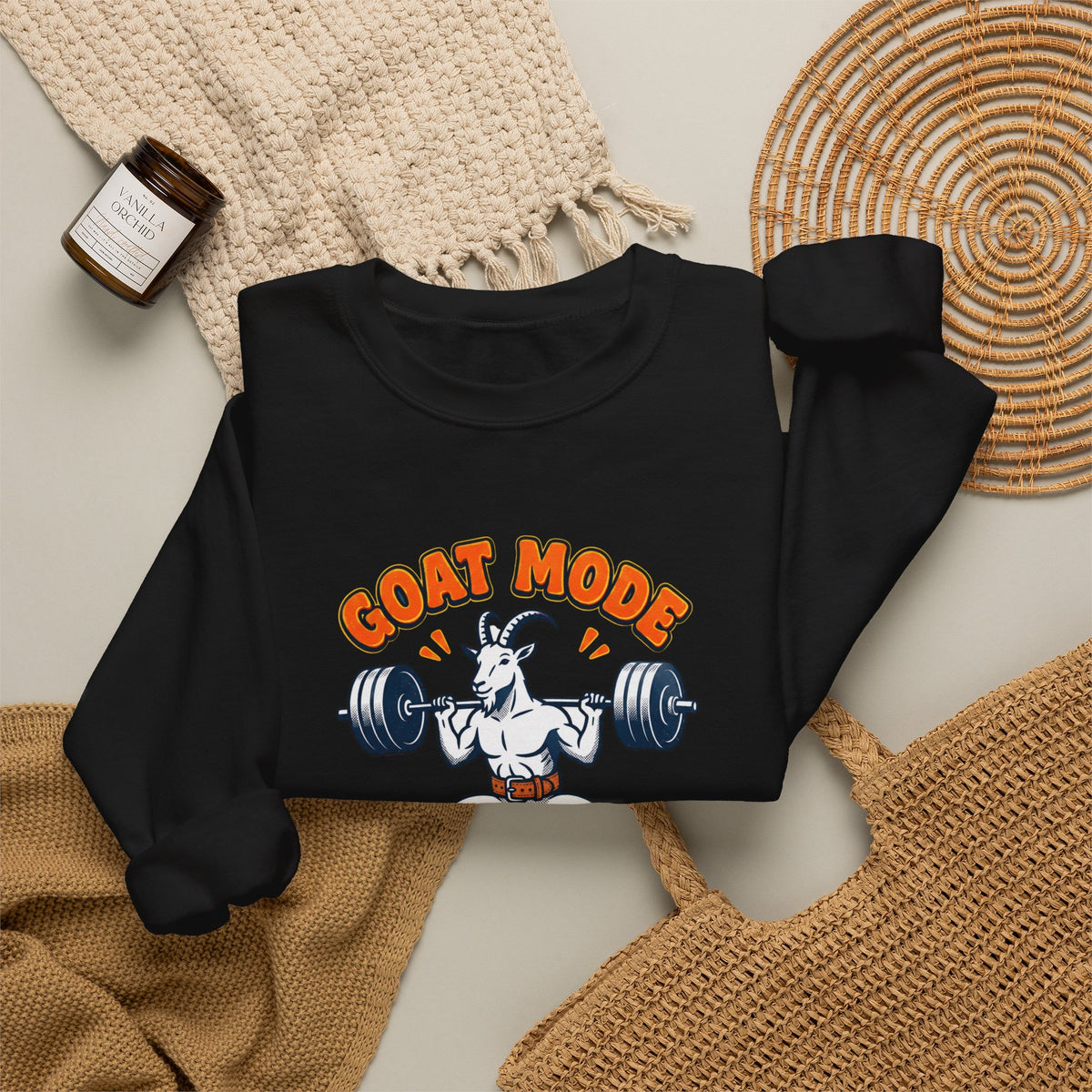 Goat Mode Activated Sweatshirt | Gym Humor Weightlifting