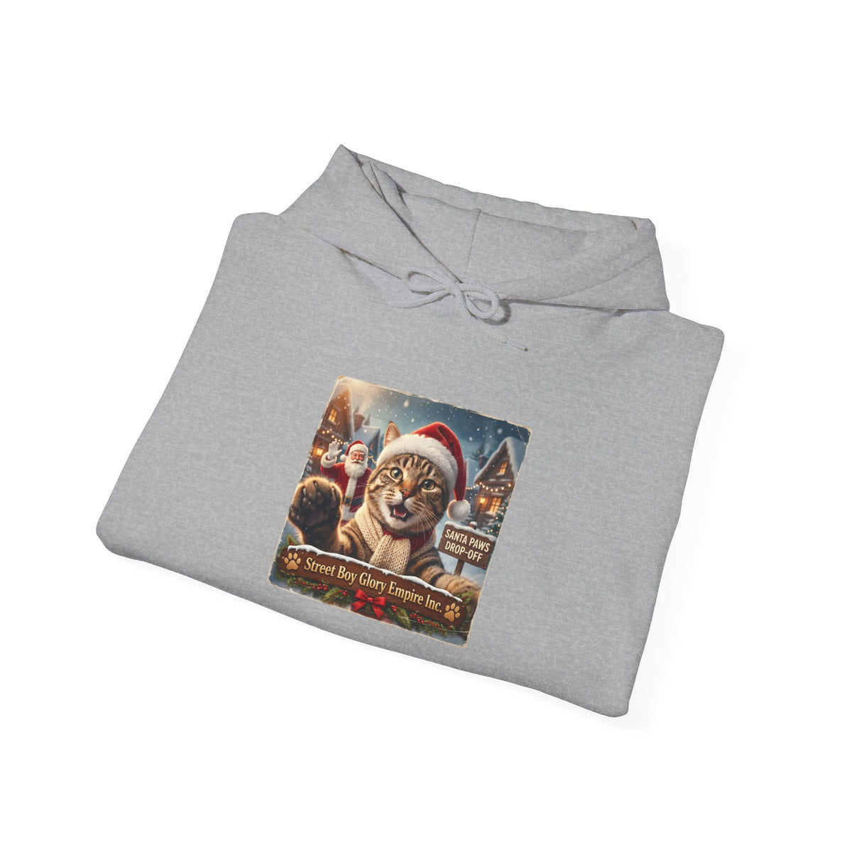 Realistic Santa Dog Portrait Hoodie | Nostalgic Christmas