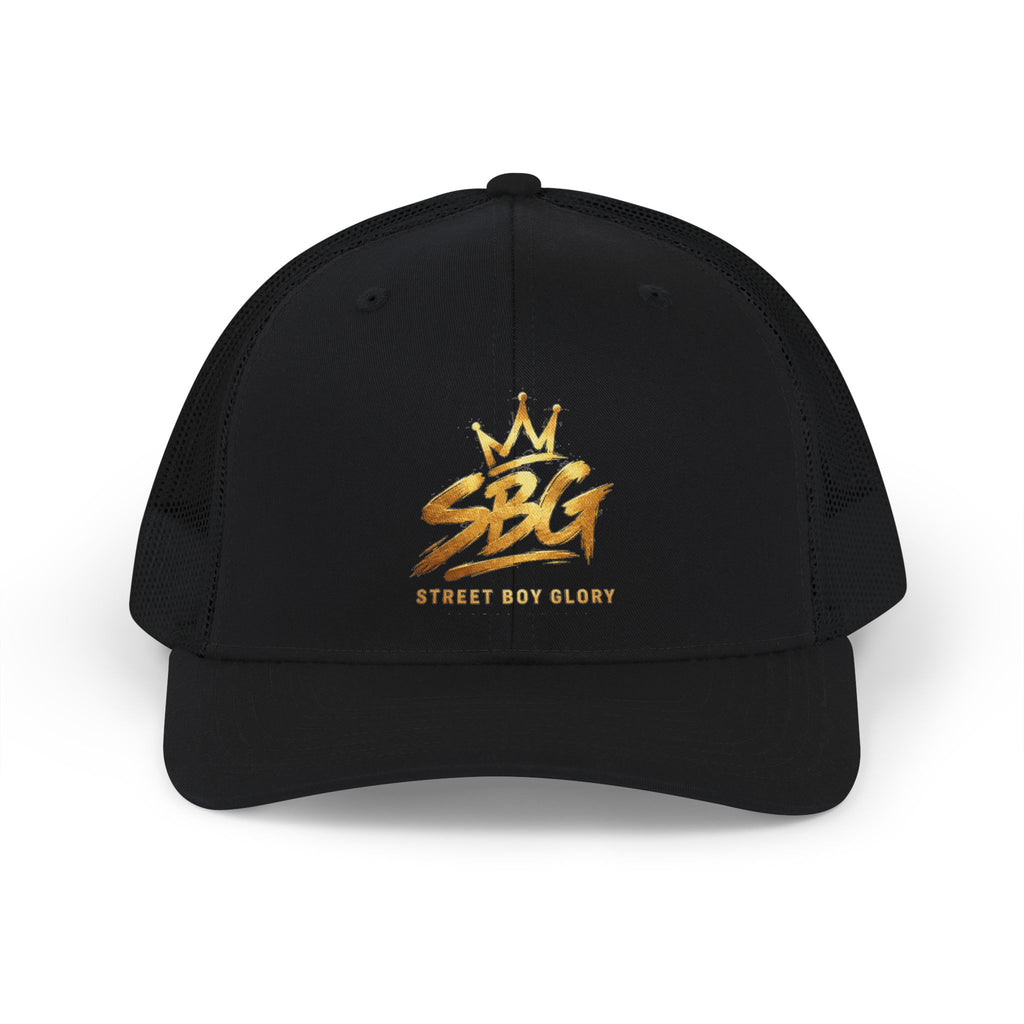 Stay Golden Snapback Trucker Cap – Crown Graphic “Strive for Glory” Hat