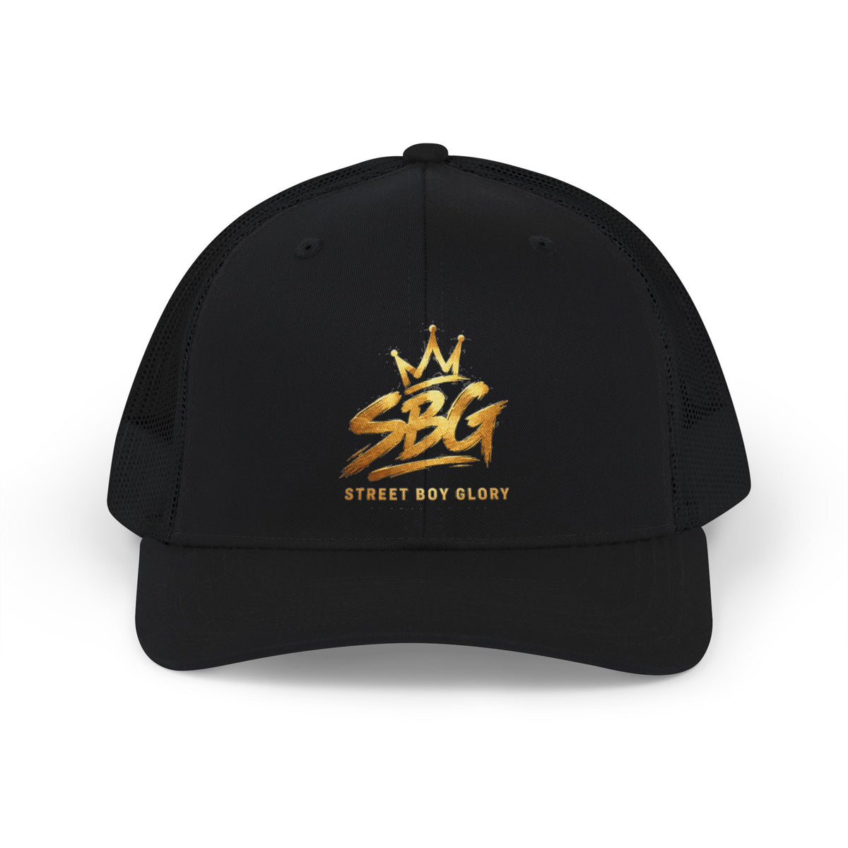 Stay Golden Snapback Trucker Cap – Crown Graphic “Strive for Glory” Hat