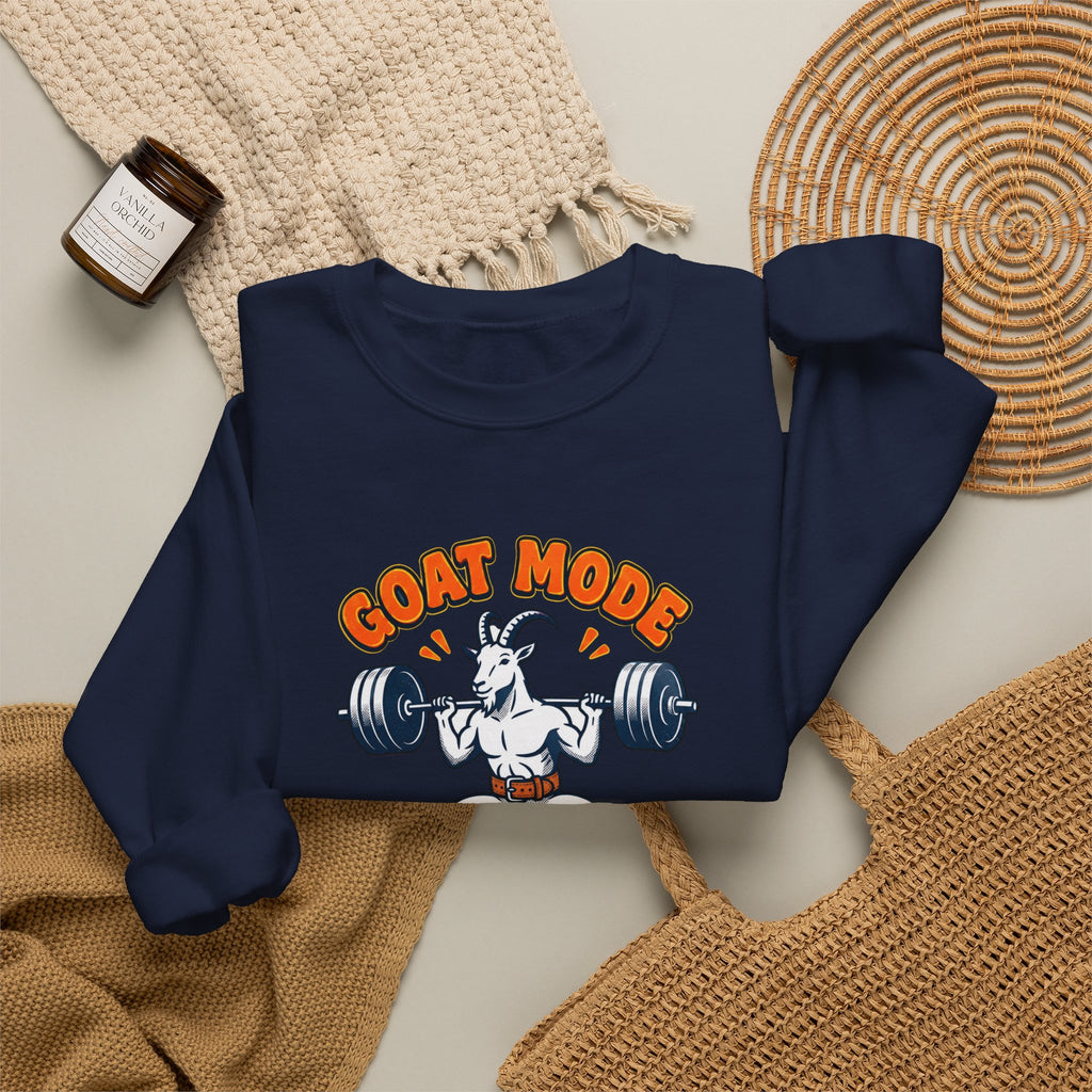 Goat Mode Activated Sweatshirt | Gym Humor Weightlifting