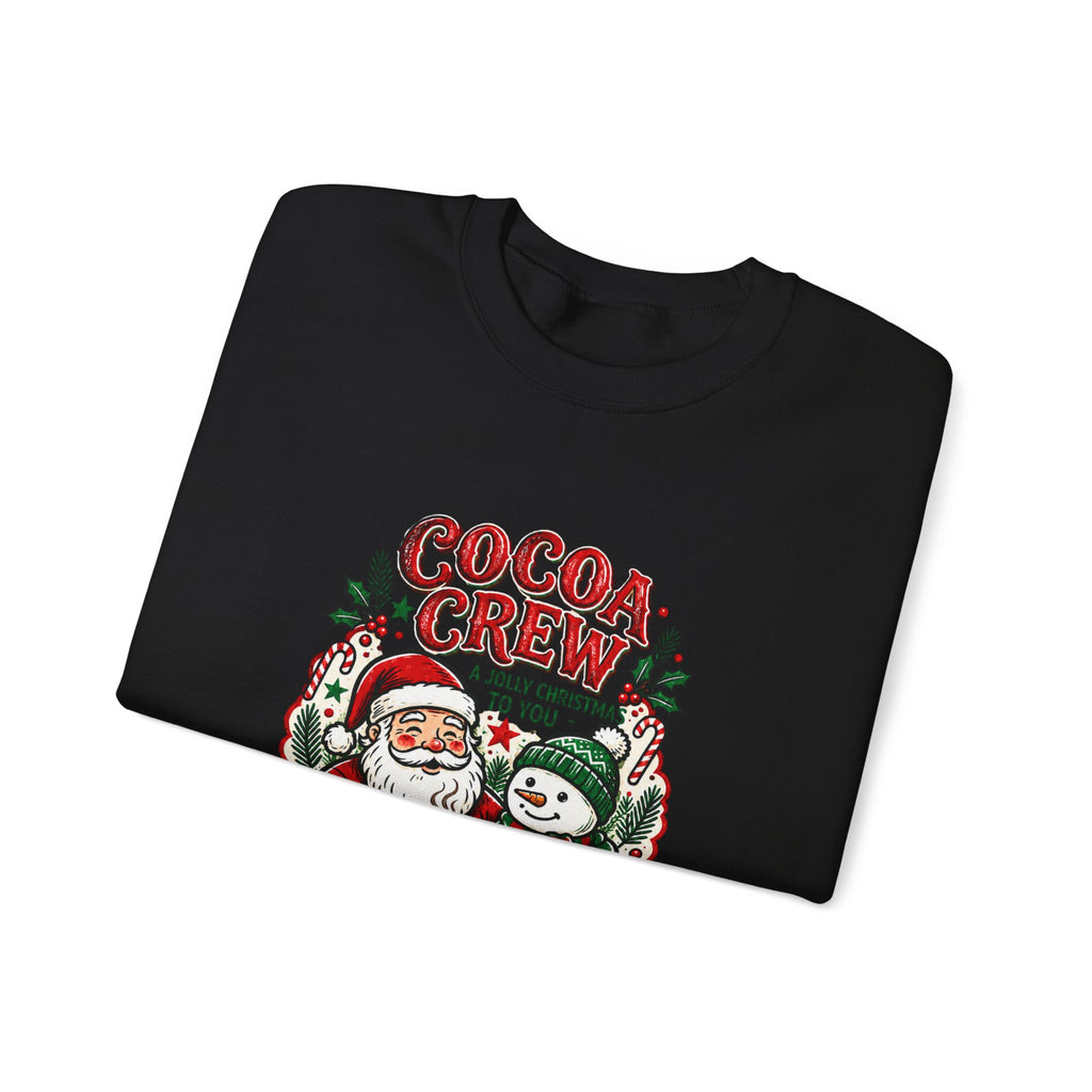 Cocoa Crew Christmas Sweatshirt | Vintage Santa Holiday Crewneck