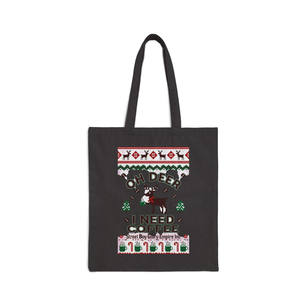Oh Deer I Need Coffee Tote Bag | Ugly Christmas Sweater Style