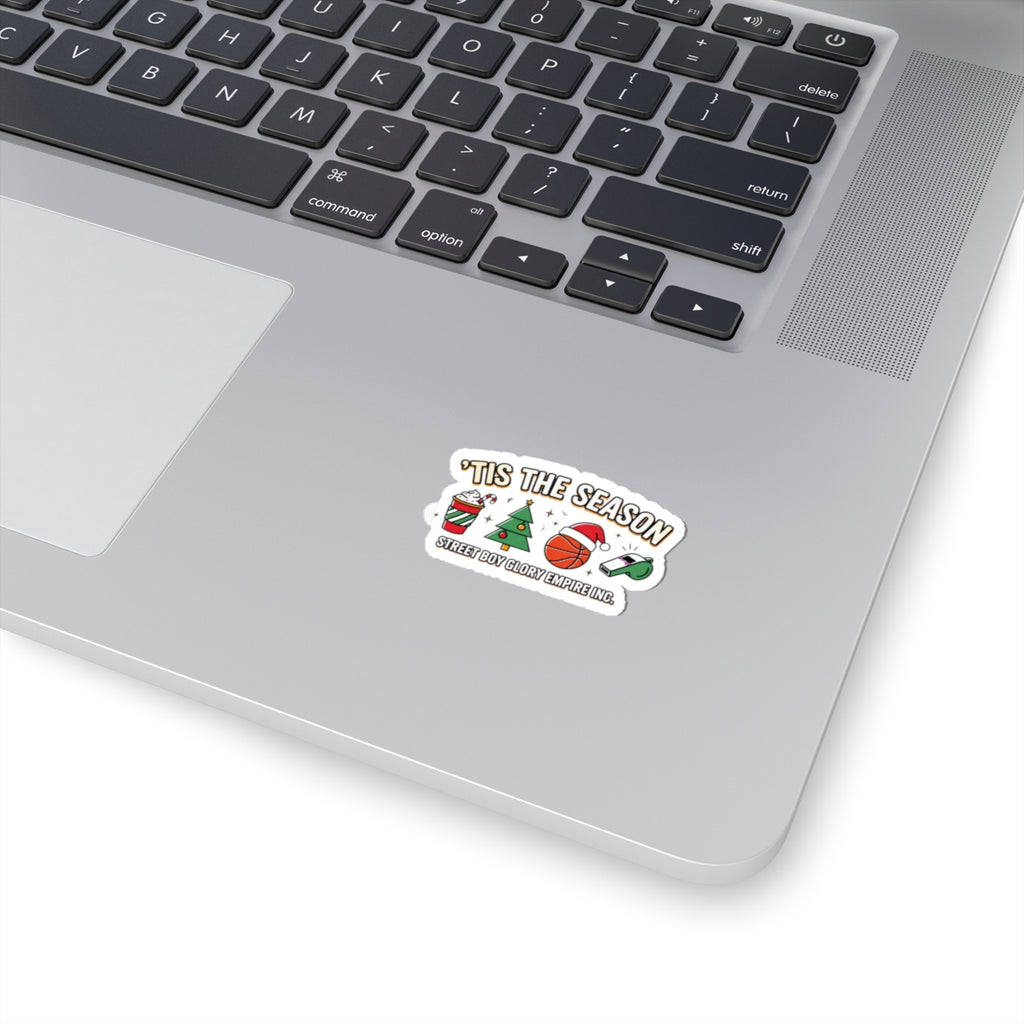 Basketball Christmas Sticker, Holiday Basketball Season Decal