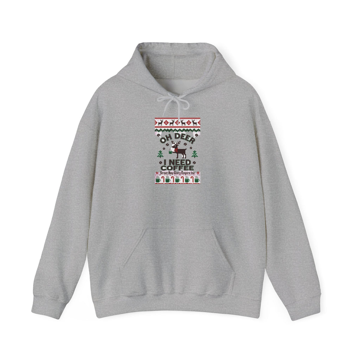 Oh Deer I Need Coffee Ugly Christmas Sweater Hoodie
