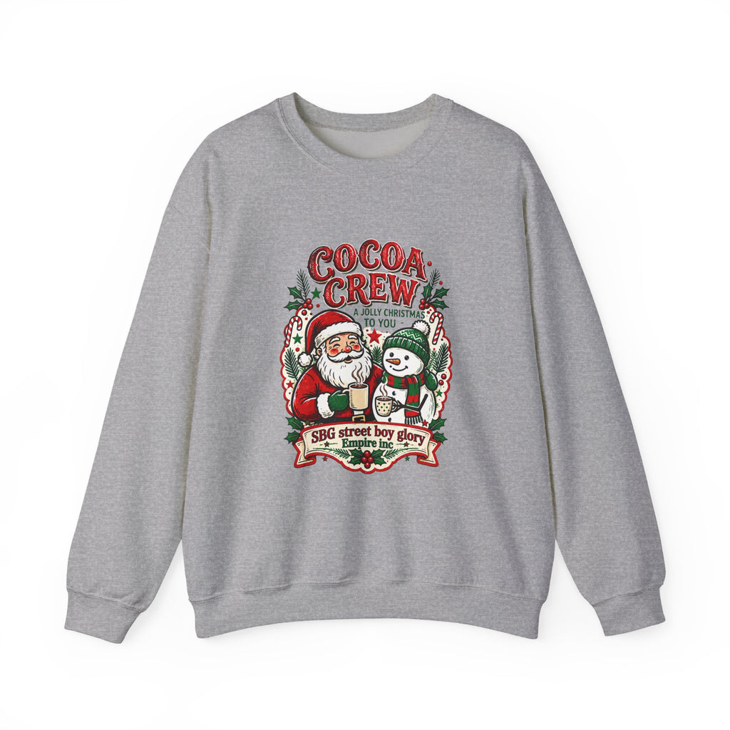 Cocoa Crew Christmas Sweatshirt | Vintage Santa Holiday Crewneck