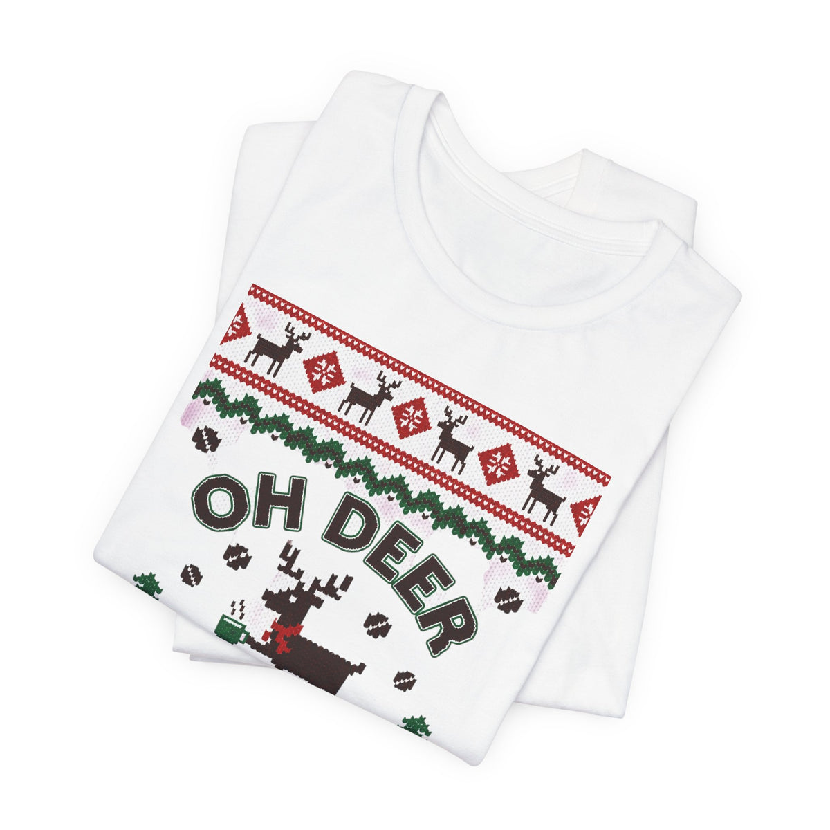 Oh Deer I Need Coffee Tee | Ugly Christmas Sweater