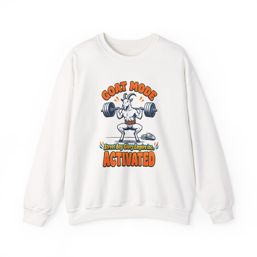 Goat Mode Activated Sweatshirt | Gym Humor Weightlifting