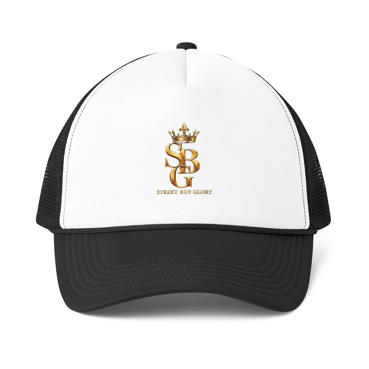 Crowned SB Trucker Cap – Royal Blue & Green Streetwear Hat