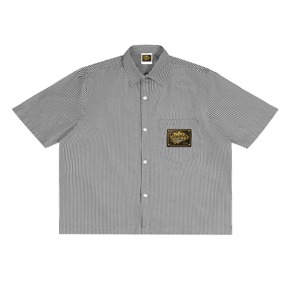 Street Boy Glory Oversized Vertical Stripe Boxy Shirt