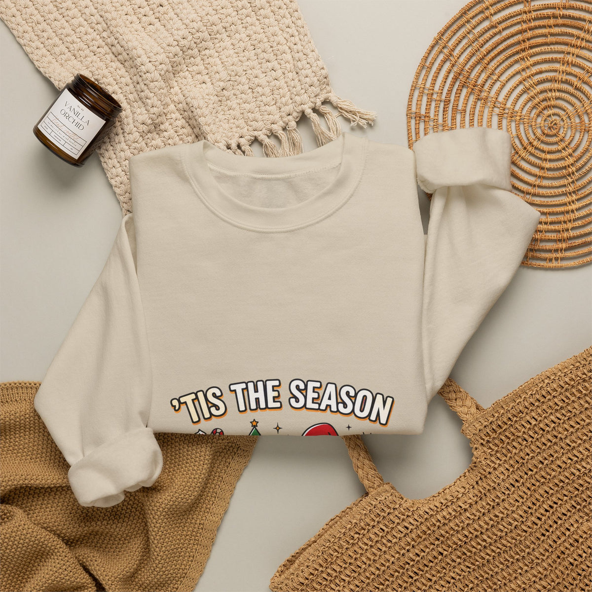 Basketball Season Holiday Graphic Sweatshirt