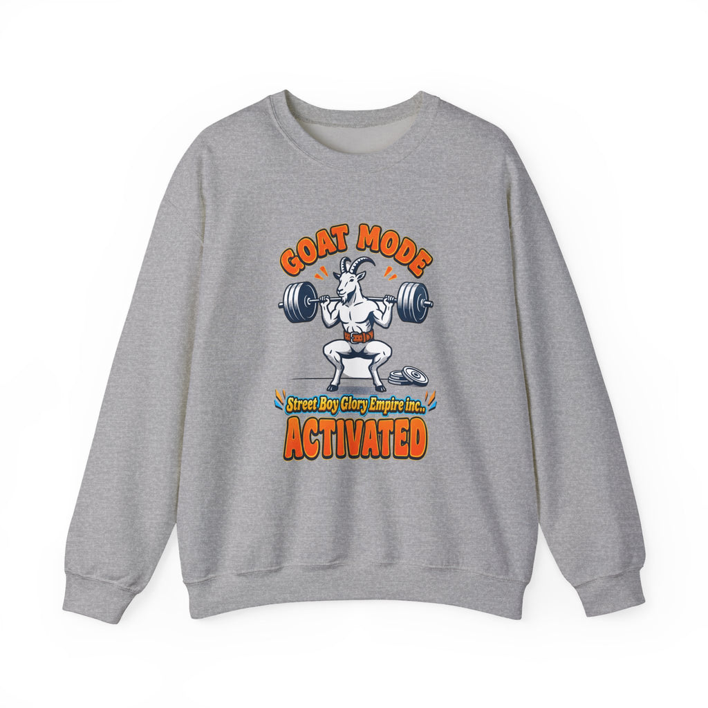 Goat Mode Activated Sweatshirt | Gym Humor Weightlifting