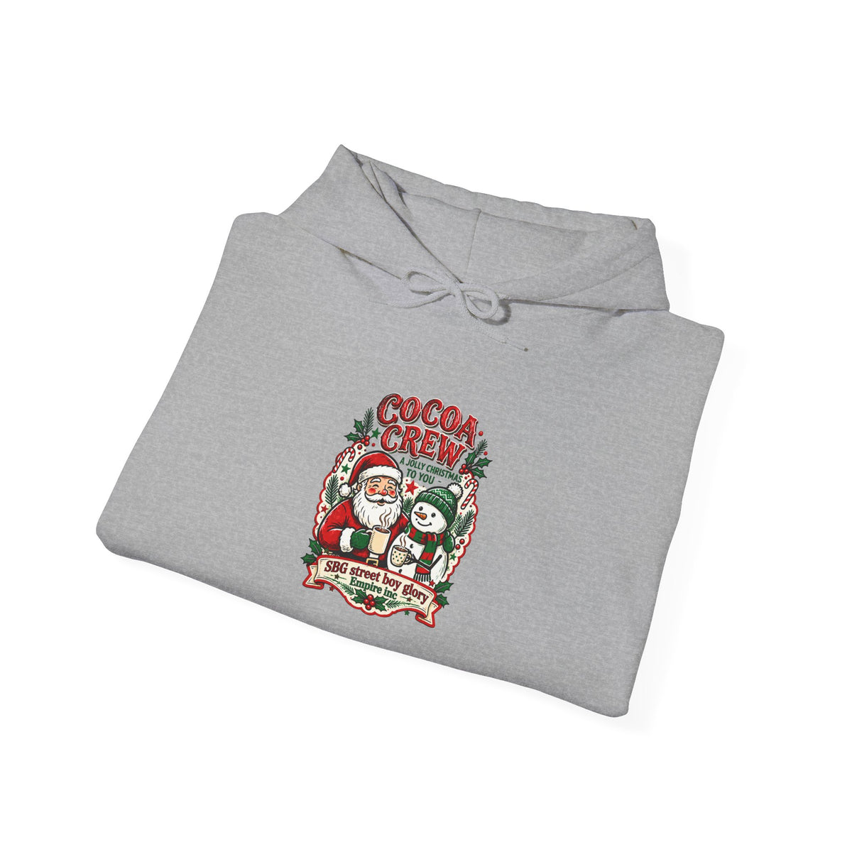 Christmas Crew Graphic Hoodie – Cozy Holiday Cocoa Design