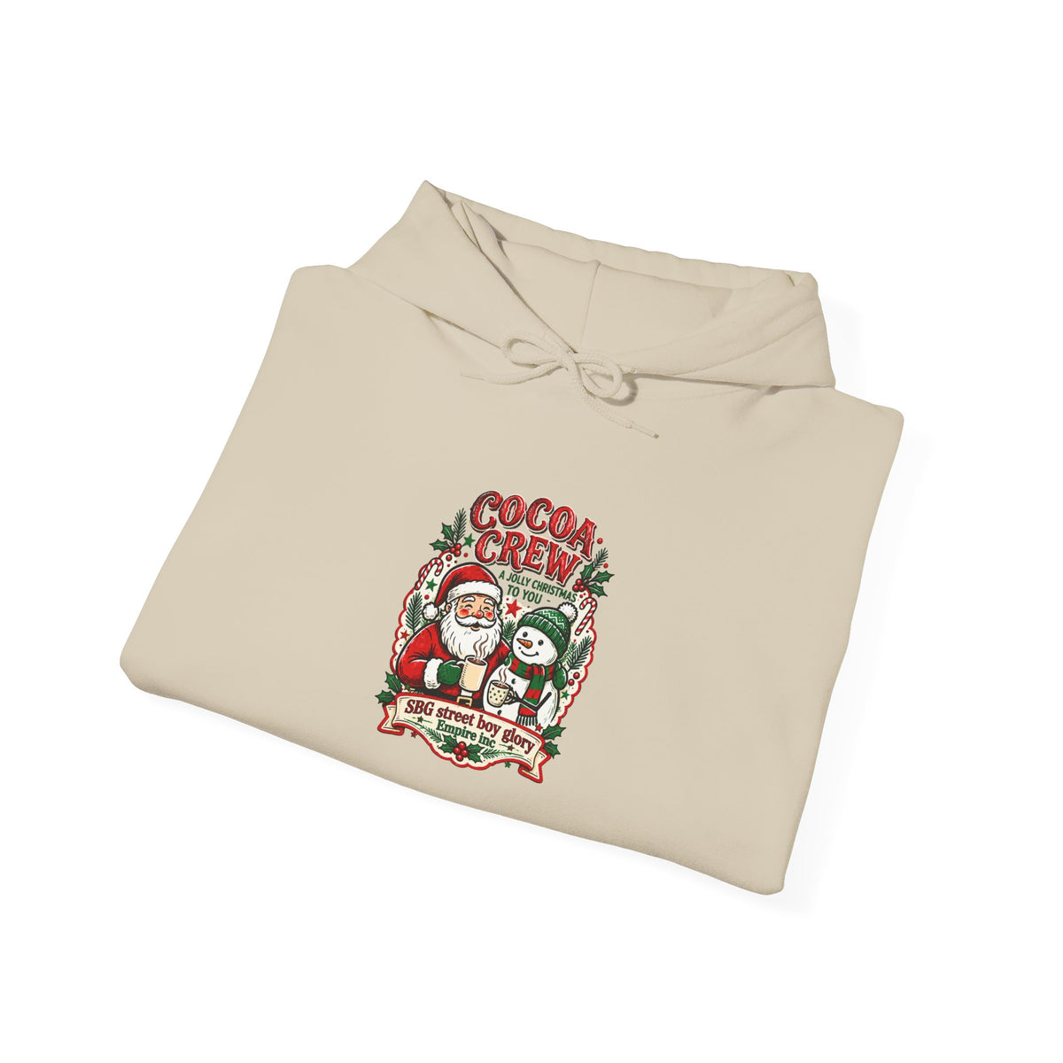 Christmas Crew Graphic Hoodie – Cozy Holiday Cocoa Design
