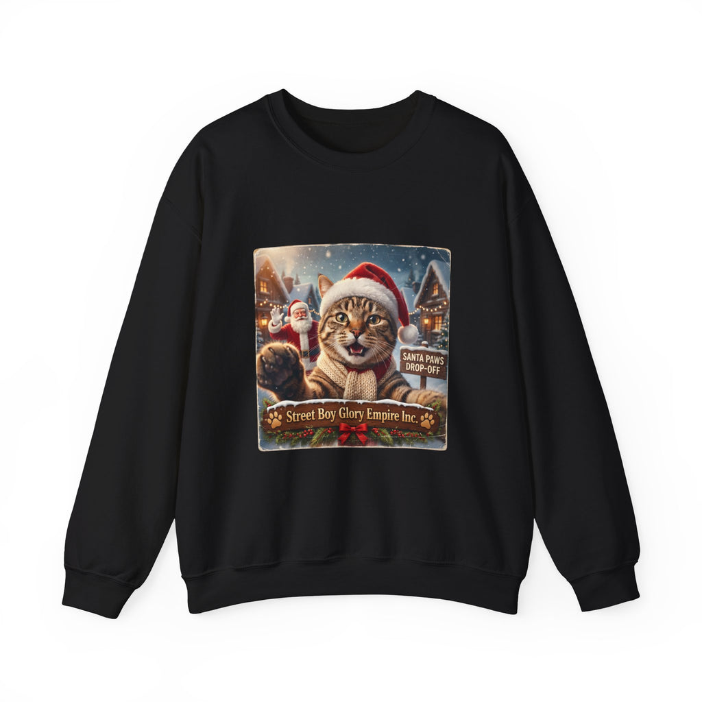 Realistic Santa Cat Portrait Sweatshirt | Nostalgic Christmas