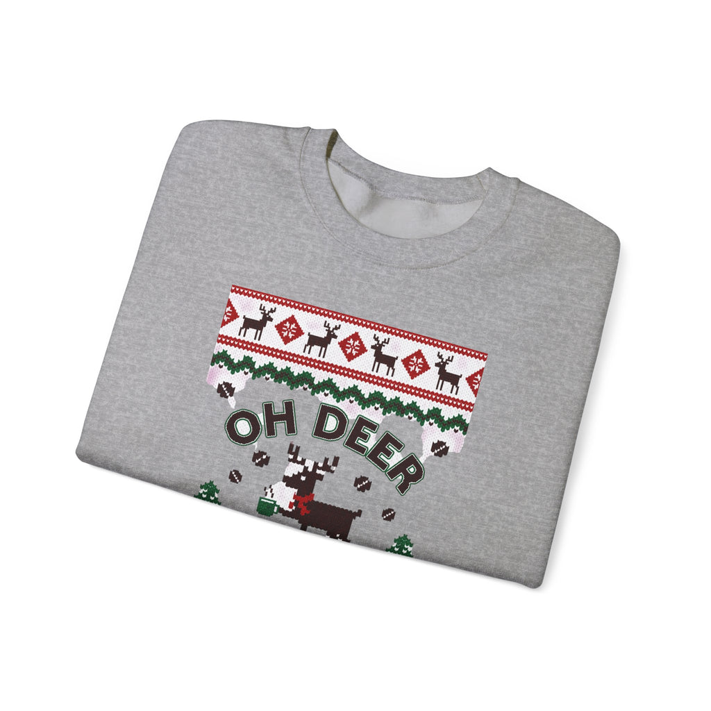 Oh Deer I Need Coffee Sweatshirt | Ugly Christmas Sweater