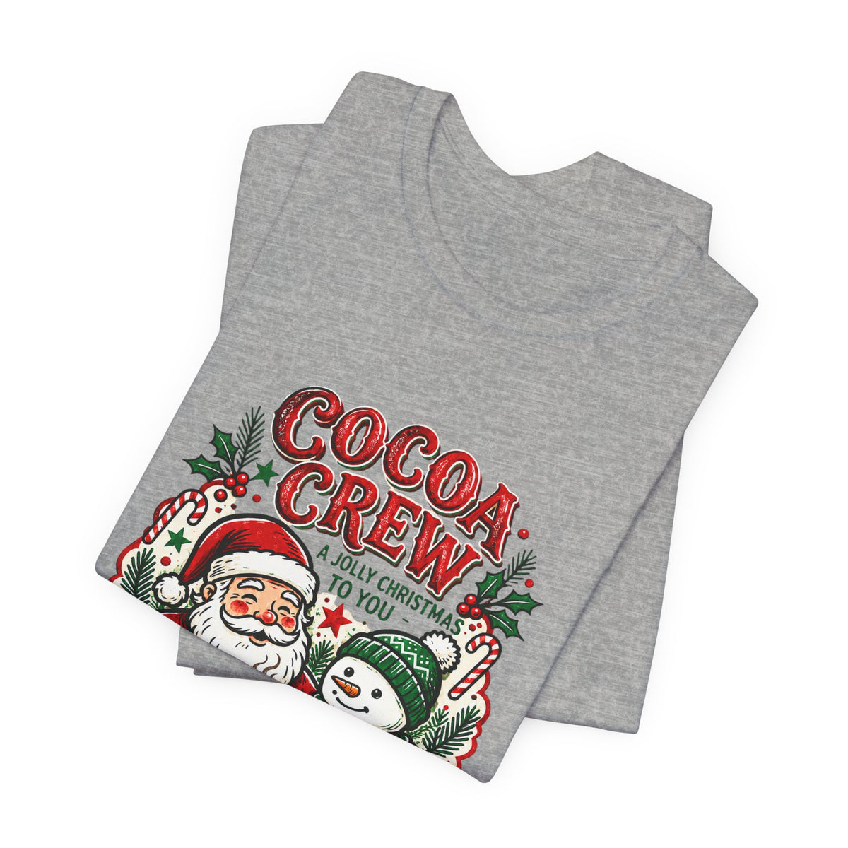 Cocoa Crew Santa & Snowman Christmas T-Shirt