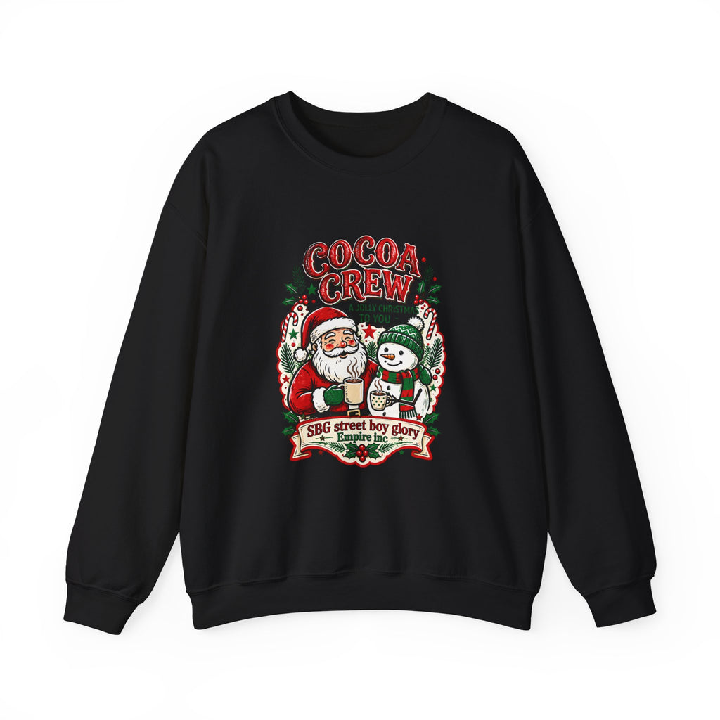 Cocoa Crew Christmas Sweatshirt | Vintage Santa Holiday Crewneck