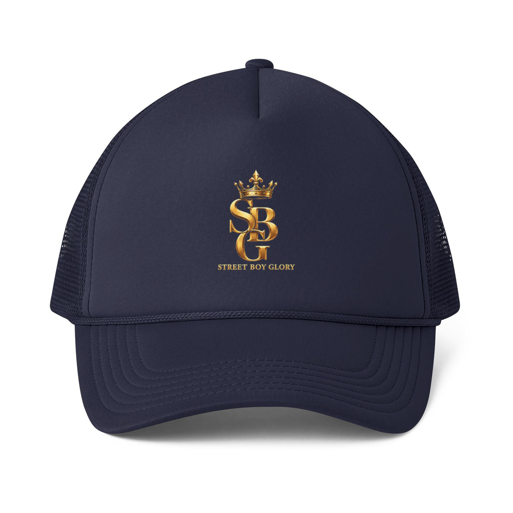 Crowned SB Trucker Cap – Royal Blue & Green Streetwear Hat