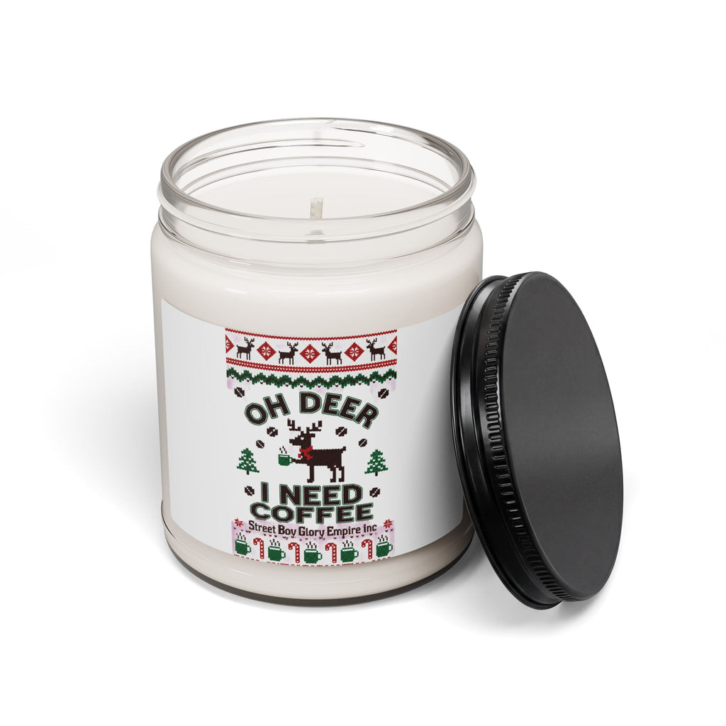 Oh Deer I Need Coffee Scented Soy Candle | Ugly Christmas Sweater