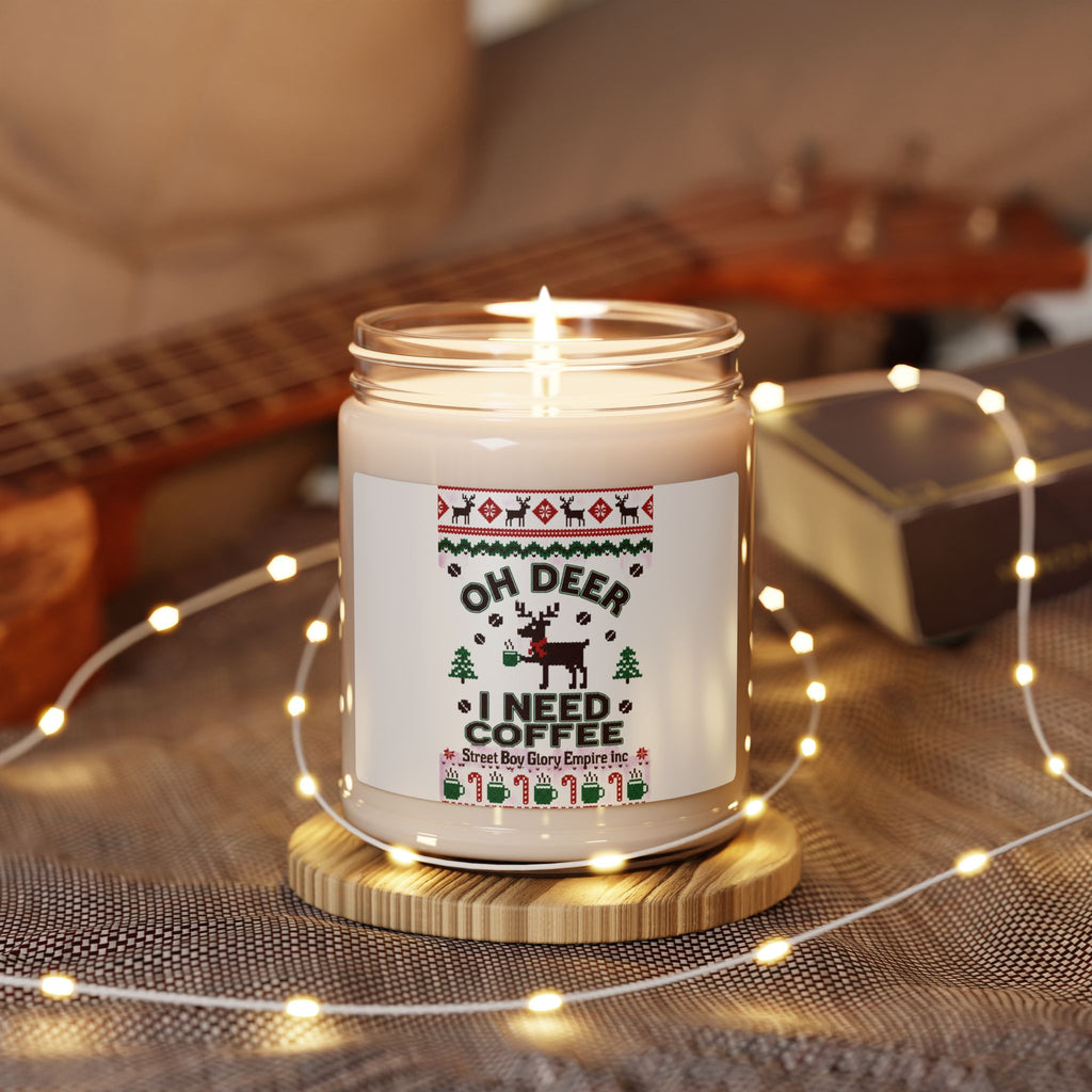 Oh Deer I Need Coffee Scented Soy Candle | Ugly Christmas Sweater