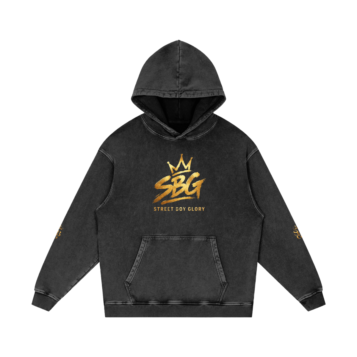 Snow Washed Loose Cotton Hoodie