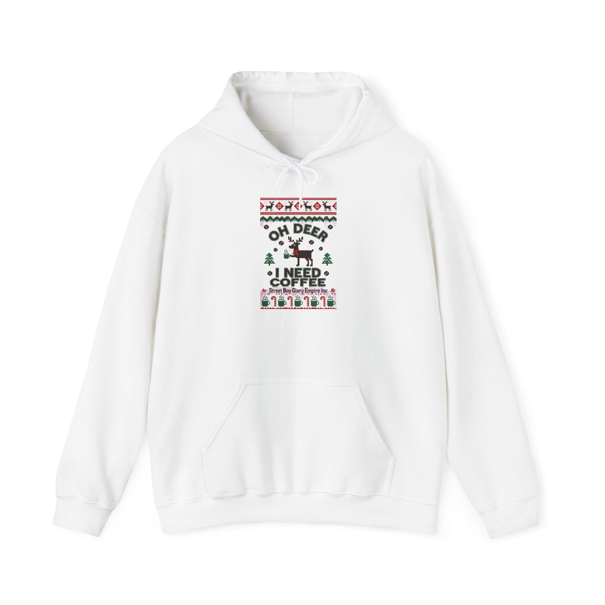 Oh Deer I Need Coffee Ugly Christmas Sweater Hoodie