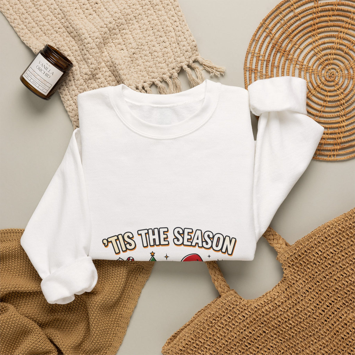 Basketball Season Holiday Graphic Sweatshirt