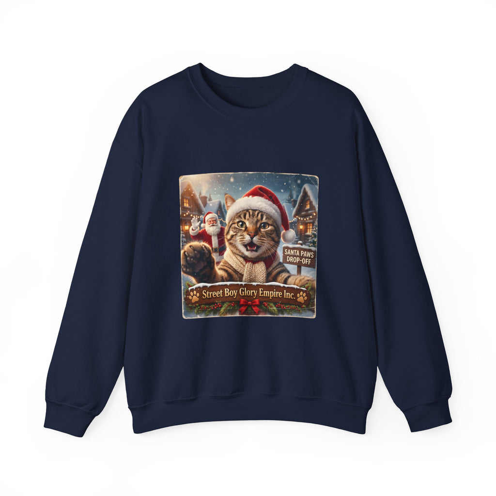 Realistic Santa Cat Portrait Sweatshirt | Nostalgic Christmas