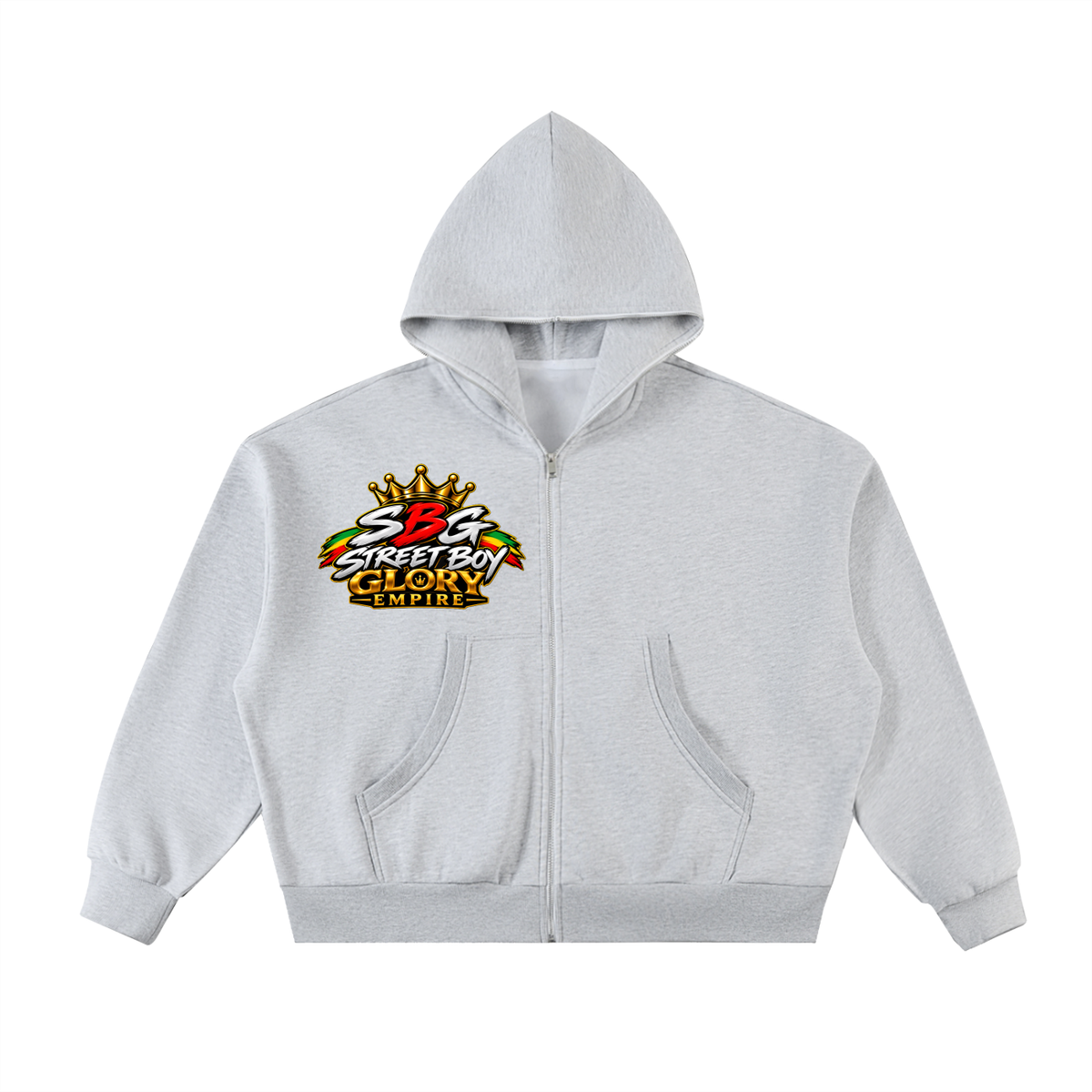 SBG Fleeced Full-Zip Boxy Hoodie